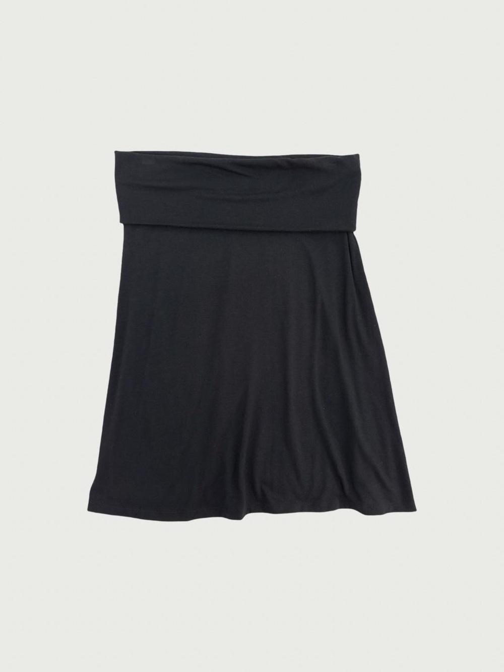 Fold Down Waist Midi Skirt